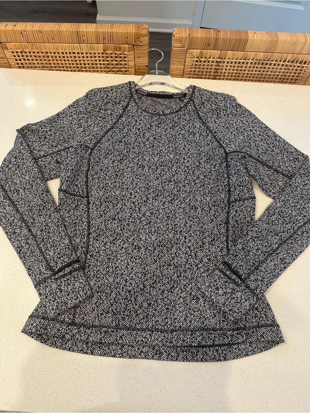 lululemon athletica Black and White Long Sleeve Tee